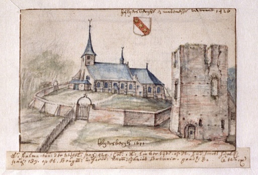 Kerk en ruïne, 1671.