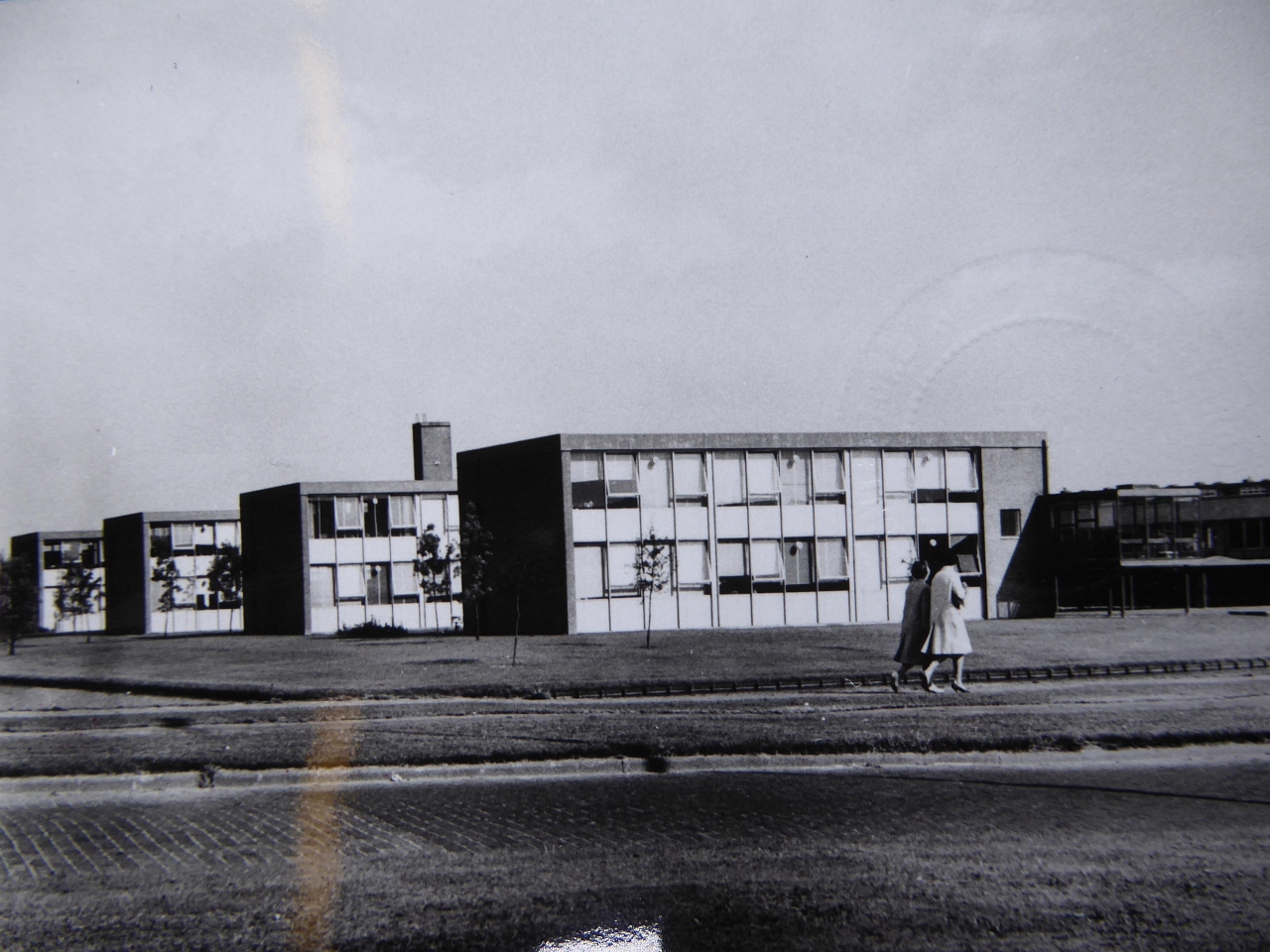 Anno 1962 Wolfert Dalton toen nog Caland Lyceum caland vlak na oplevering